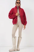 5194 Peluş Mont Ceket - A.Bordo thumbnail 3