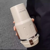 Shotay Travel Çelik Termos Mug 900Ml Krem thumbnail 3