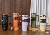 Shotay Travel Çelik Termos Mug 900Ml Krem thumbnail 9
