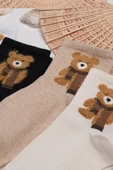 4 Çift Teddy Bear Tüylü Kolej Çorap Seti thumbnail 6