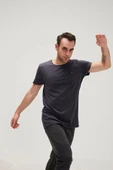 Solid T-Shirt Antrasit Basic Erkek Tişört thumbnail 1