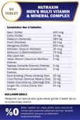 Nutraxin Multivitamin Erkek 60 Tablet thumbnail 3