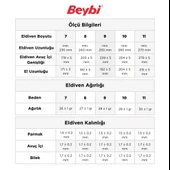 Beybi PL-9 Örme Kırmızı Siyah Nitril Eldiven thumbnail 4