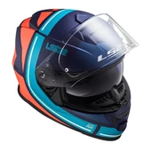 Ls2 Storm 2 Slant Mat Mavi-Turuncu Kask Xxl thumbnail 3