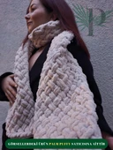PALM PUFFY HASIR ÖRGÜLÜ ATKI thumbnail 1