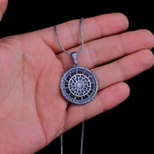 925 AYAR GÜMÜŞ GÜNEŞ TANRISI MODEL KOLYE thumbnail 3