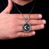 925 AYAR GÜMÜŞ AYYILDIZ MODEL KOLYE thumbnail 3