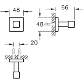VitrA Q-line A44998 Tekli Askı Krom thumbnail 2