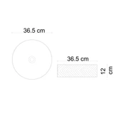LENA TEZGAHÜSTÜ LAVABO (BEYAZ) E-W5002 thumbnail 2