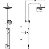 VitrA Joy 3c Duş Kolonu Mat Siyah A4579836 thumbnail 2