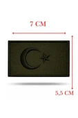 Single Sword Nakış Bayrak Patch - Peç 7 Cm X 3,5Cm thumbnail 3