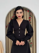 Meta Düğme Detaylı Elbise thumbnail 5