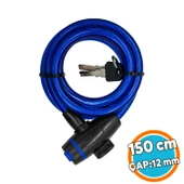 Bisiklet Kilit 150 cm Motosiklet Halat Zincir Çelik Kilit Çap 12 mm Ø  Hırsız Önleme Güvenlik 1 Adet thumbnail 1