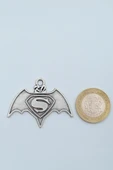 Batman Süperman Gümüş Kaplama Kolye Ucu thumbnail 3