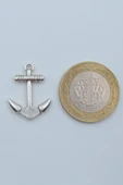 Minimal Çapa Gümüş Kaplama Kolye Ucu thumbnail 3