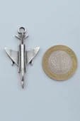 F4 Phantom Uçak Gümüş Kaplama Deri İp Kolye thumbnail 4