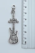 Amon Amarth Elektro Gitar Gümüş Kaplama Örme Zincir Kolye thumbnail 3