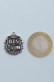 Minimal BTS Army Gümüş Kaplama Örme Zincir Kolye thumbnail 4