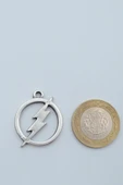 Şimşek - The Flash Gümüş Kaplama Örme Zincir Kolye thumbnail 4