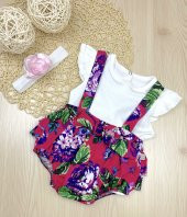 Fuşya Çiçekli Tulum thumbnail 1