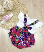 Fuşya Çiçekli Tulum thumbnail 2