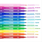 Tombow Twintone 12'li Çift Taraflı Markör - Rainbow thumbnail 2