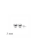 Gümüş Top Küpe - 3 mm thumbnail 1