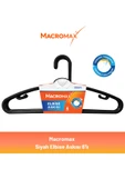 Macromax Siyah Elbise Askısı 6'lı thumbnail 1