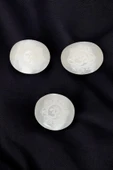 Ohm Sembolü Beyaz Selenit Masaj Terapi Taşı - Oval thumbnail 2