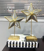Dekoratif yıldız biblo 2 li polyester thumbnail 4