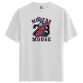 Patch Mouse - %100 Pamuklu Kadın Beyaz Tişört - Premium Quality thumbnail 1