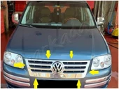 VW Caddy Krom Ön Panjur Formlu 2004-2010 Paslanmaz Çelik thumbnail 1