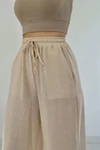 Bej Keten Pantolon thumbnail 2
