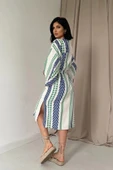 Mavi Desenli Kimono thumbnail 3