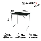 Madfox Zenith Katlanır Kamp Masası thumbnail 7
