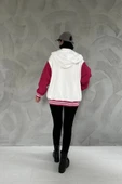 Ekru Kapüşonlu Kolej Mont thumbnail 4