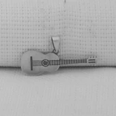 Gitar Tasarımlı 925 Ayar Gümüş Kolye Ucu thumbnail 1