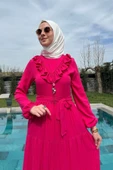Jale Elbise Pembe thumbnail 4