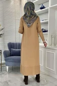 İsra Triko Elbise Bej thumbnail 9