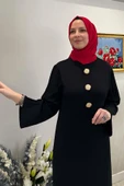 Banu Broşlu Triko Elbise Siyah thumbnail 2