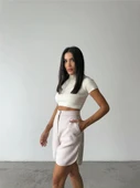 KAŞE KISA ŞORT - Taş thumbnail 4