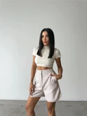 KAŞE KISA ŞORT - Taş thumbnail 3