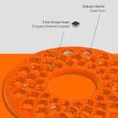 Lava Döküm Demir Nihale Çap(Ø)20cm.  Turuncu thumbnail 5