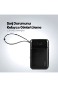 Ttec 2BB215S ReCharger Pro LCD 10.000 mAh PD 22,5W Lightning ve USB-C Dahili Kablolu Taşınabilir Hızlı Şarj Aleti thumbnail 5