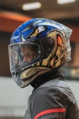 LS2 RAPID 2 RACE SPOX MAVİ-GRİ KASK thumbnail 8