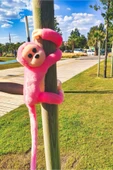 PAGİNA Sevimli Sarılan Sesli Maymun Pembe thumbnail 1
