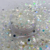 Glitter Sim Hologramlı Beyaz Glitter 100 GR thumbnail 2
