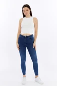 Kadın Fitilli Halter Yaka Crop Atlet thumbnail 7