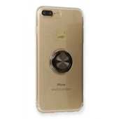 FitCase iPhone 7 Plus / 8 Plus Kılıf Gross Ring Şeffaf Arka Kapak thumbnail 2