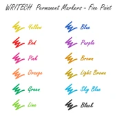 WRITECH W-805P BASMALI PERMANENT KALEM REFILL SİYAH - 12'Lİ KUTU thumbnail 2